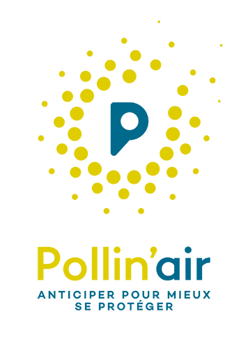 Logo de l'observatoire Pollin'air observatoire des pollens, organisme de l'état qui permet de répertorier les différents pollens et de connaitre leurs diffusion dans l'air. Mentionné dans l'article 2 sur le même thème par EcoVerde Parcs et Jardins, entreprise paysagiste à Saint-Arnoult-en-Yvelines.